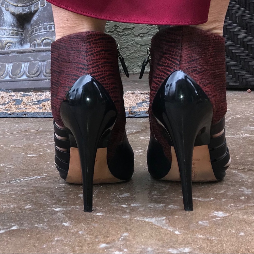 Rebecca Minkoff calf fur lizard print booties - Picture 3 of 8